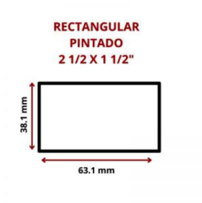 ECTANGULAR PINTADO 2 1/2 X 1 1/2 63.5 X 38.1 MM